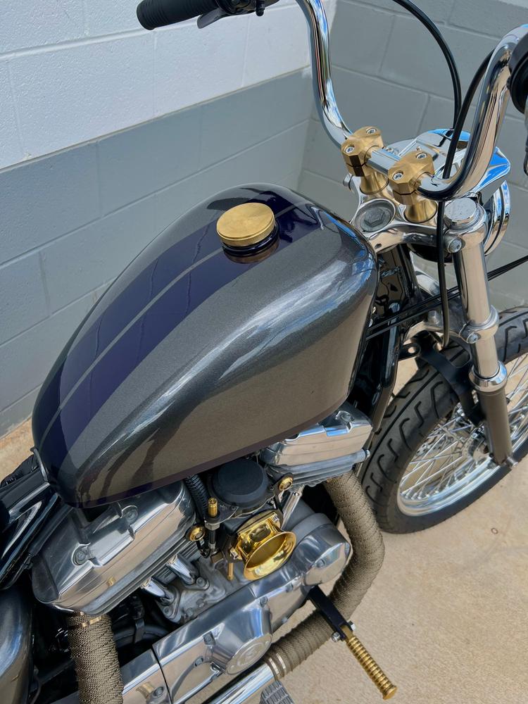 Banded Screw-In Gas Cap for Harley-Davidson 1996 & later - Brass - Customer Photo From Jack Macaranas