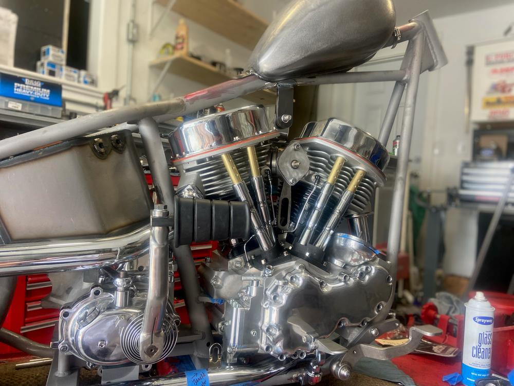 Bolt-On Oil Tank for Rigid Harley-Davidson Big Twin Frames 1936-57 - Customer Photo From Brent walker