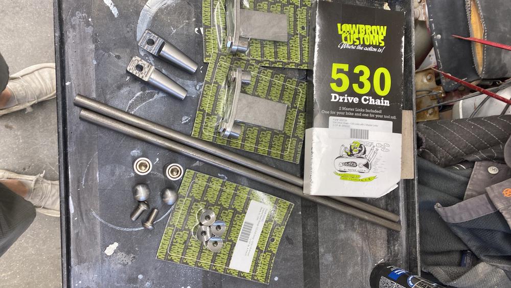 Tapered Sissy Bar or Strut Rod Machined Ends - Customer Photo From Nathan