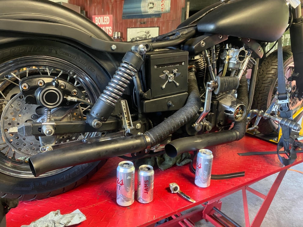 #3254-6 Exhaust Pipe Locking Bolt Mounting Kit 1966-1984 Harley-Davidson Shovelheads - Zinc Plated - Customer Photo From Jeff Poltrock