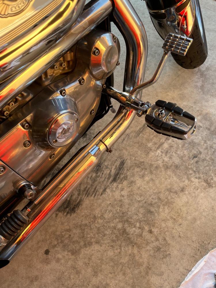 Forward Control Kit 1991-2003 Harley-Davidson Sportsters - Chrome - OEM # 33891-98 - Customer Photo From Russel Neumann