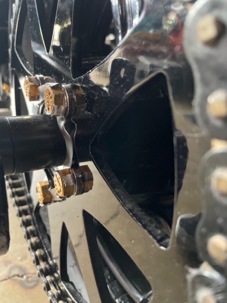 Locking Tab Washer for Harley-Davidson Rear Wheel Pulley / Sprocket - Tumbled Stainless - Customer Photo From Brandon Sims