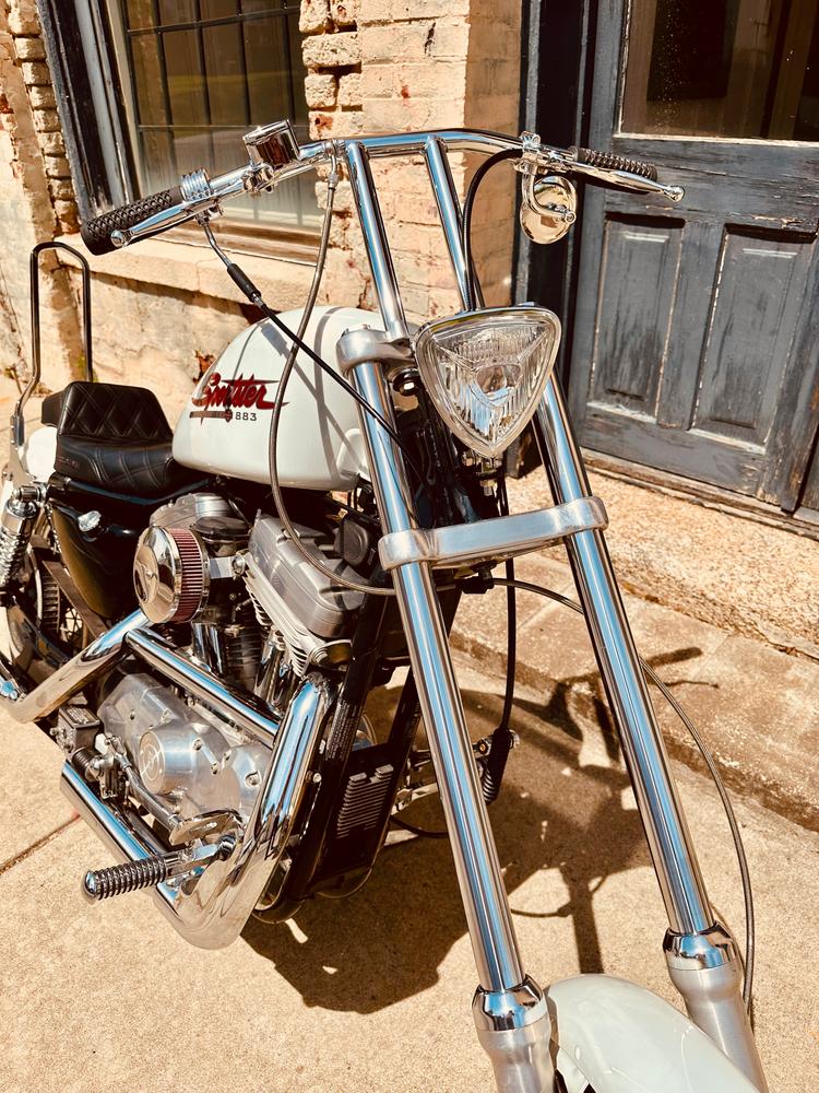 T-Bars Handlebars - 10 inch Rise - 1-Inch Diameter - Chrome - Customer Photo From Alek