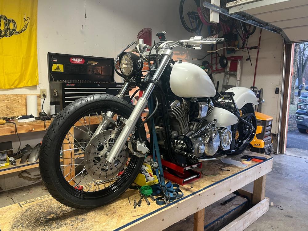 21 x 2.15 Black Complete Front Single Flange Wheel Harley-Davidson FXST FXDWG 1984-1999 - Customer Photo From Brandyn Timmons