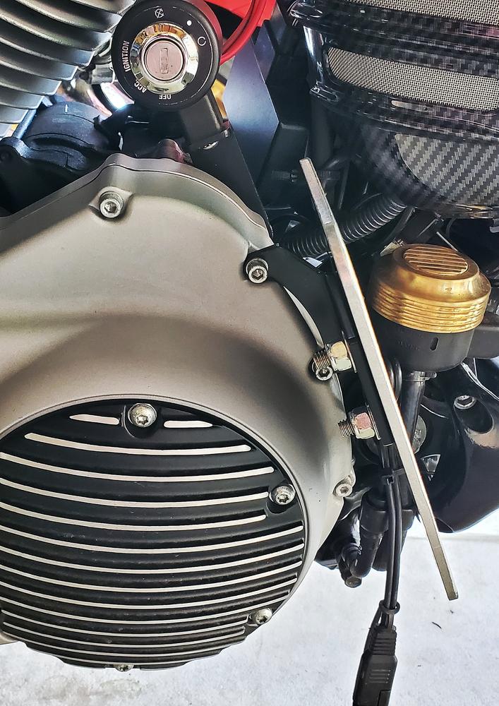 Primary Mount License Plate Bracket - 2004-Up Harley-Davidson Sportsters - Vertical or Horizontal - Customer Photo From Brian Olson