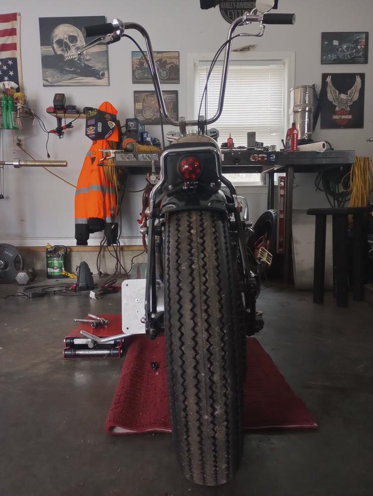 Chrome Shorty Grab Bar - Round Fender - Customer Photo From Matt lee