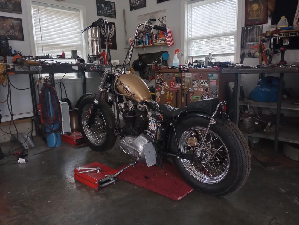 Chrome Shorty Grab Bar - Round Fender - Customer Photo From Matt lee