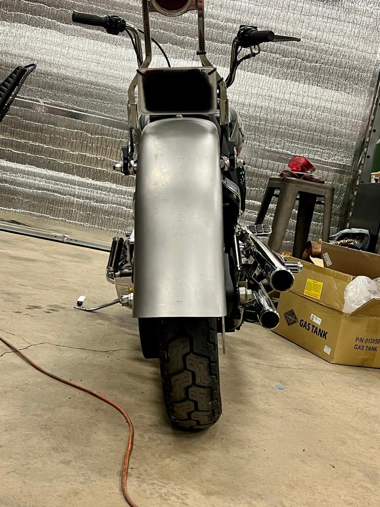 Replacement Rear Fender 1986-97 Harley-Davidson FLST/FLSTC - Smooth Style - Customer Photo From KC