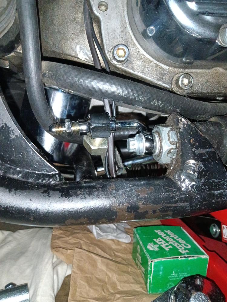 1/8 inch NPT to -3 Fitting - Chrome - Customer Photo From Mickey Mikulesky