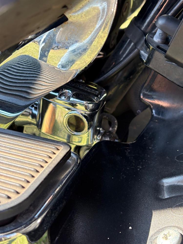 Rear Brake Master Cylinder Assembly - Chrome - 2008-2021 Harley-Davidson FLHT/FLHX/FLHR/FLTR/FLTRX/FLTRU/FLTRK - Customer Photo From Bruce Plasterer