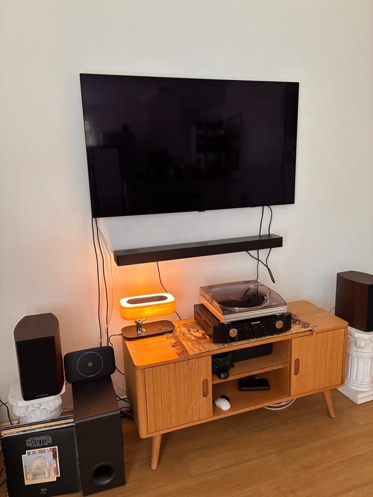 ArtZ® Cherry Wood Zen Table Lamp - Customer Photo From K Cunningham
