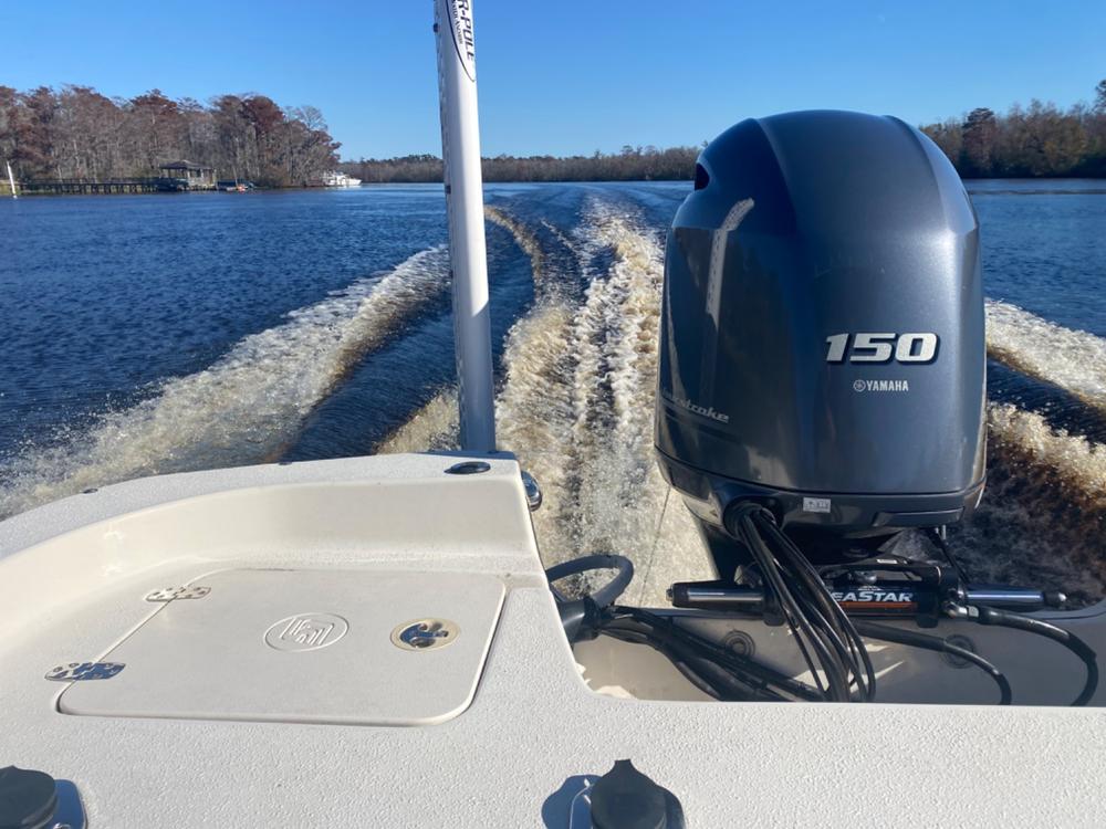 Lowrance Transducer Spray Deflector - Rooster Rooter - Customer Photo From Jeremy Hancock
