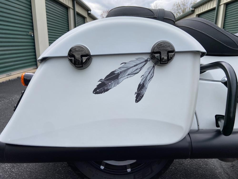 Feather Helmet Decals -  5 Inches long - Customer Photo From Steven Arndt