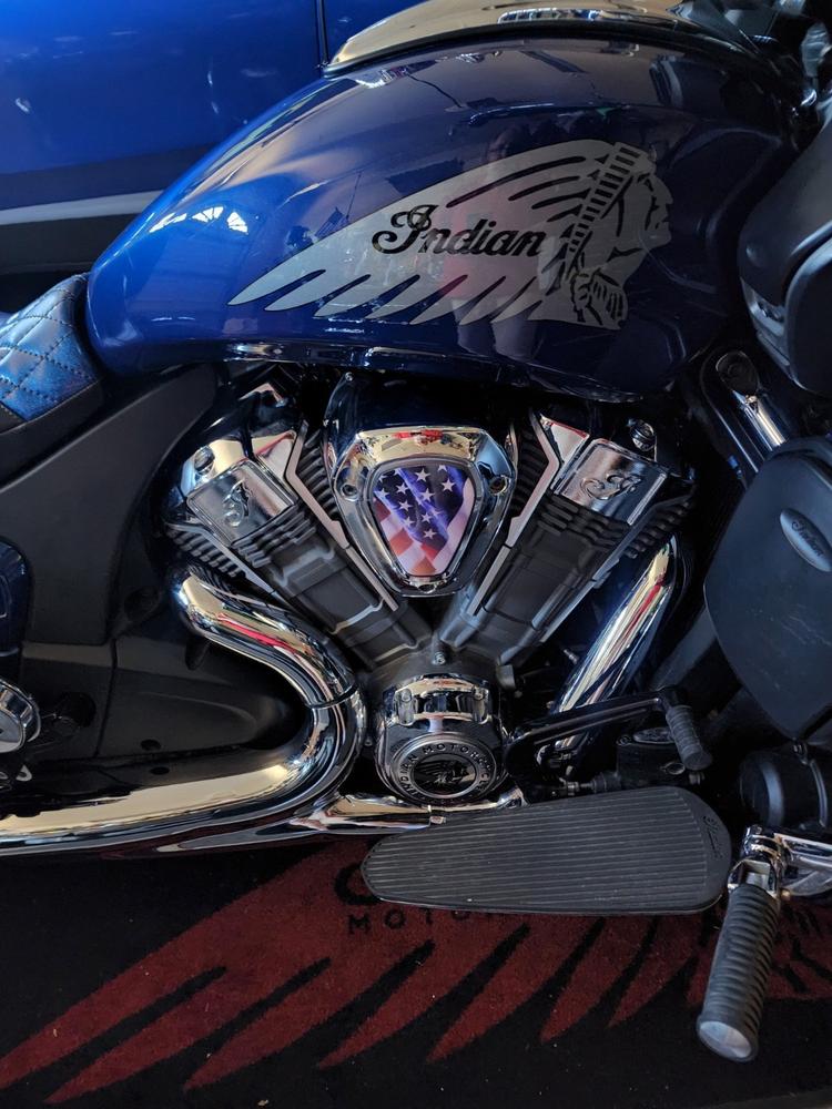 Challenger V-Cover Decal - American Flag (Color) - Customer Photo From sean mills