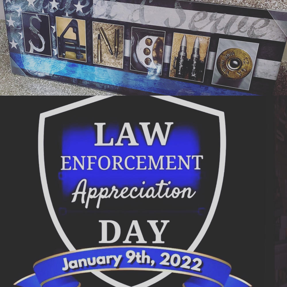 Law Enforcement Officer Letter Name Print - Customer Photo From Ann Sancho
