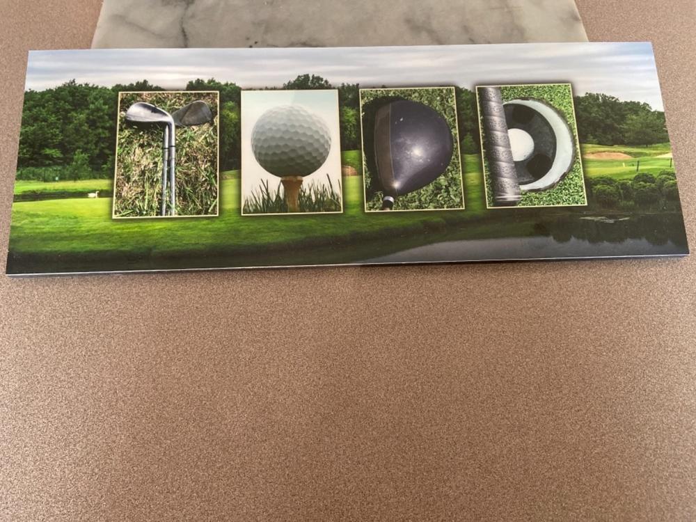 Golf Name Art Print - Customer Photo From Suzanne Rein