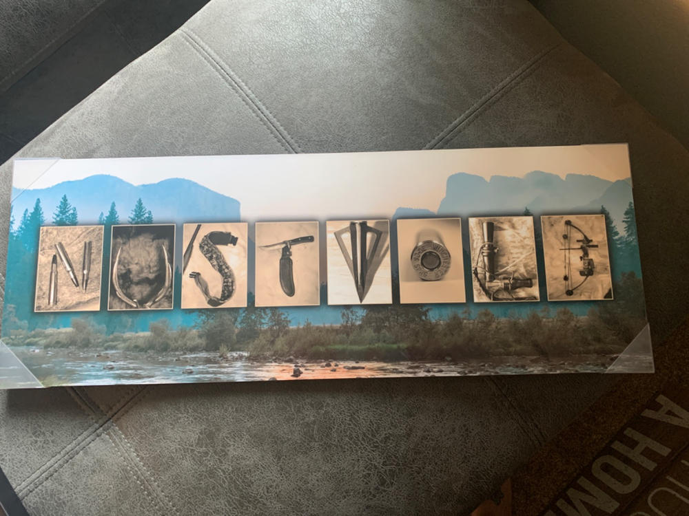Hunting Letter Name Art Print - Customer Photo From Erin Nustvold
