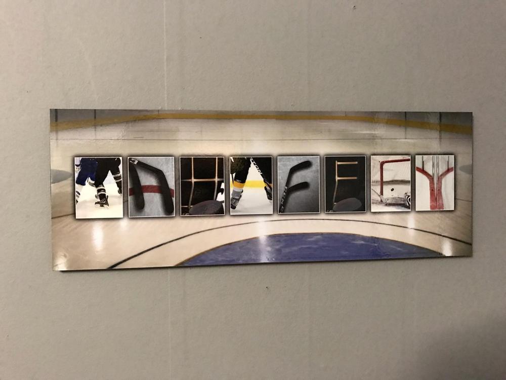 Hockey Name Art Print - Customer Photo From Anne M.