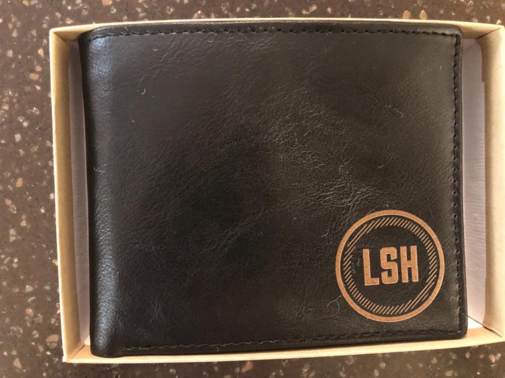 Personalized Leather Wallet - Modern | Swanky Badger