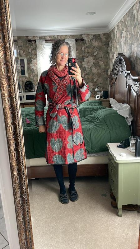 kantha vintage coat long surprise me - Customer Photo From Karen B