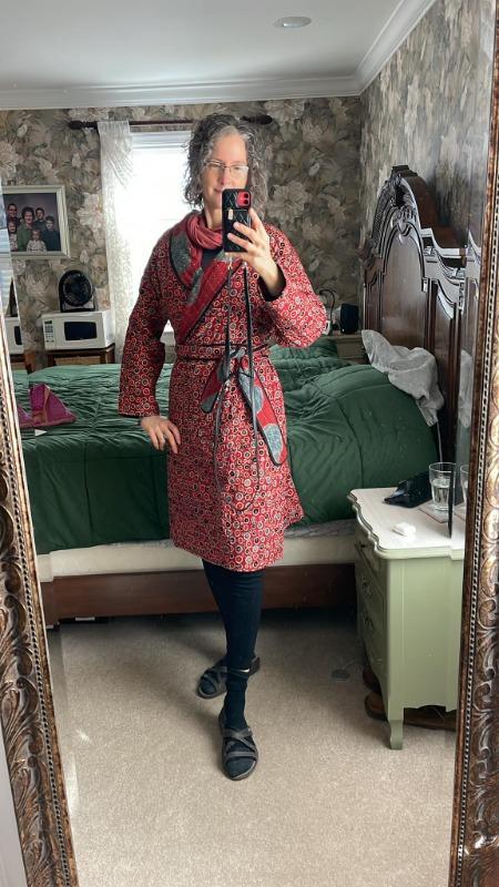 kantha vintage coat long surprise me - Customer Photo From Karen B