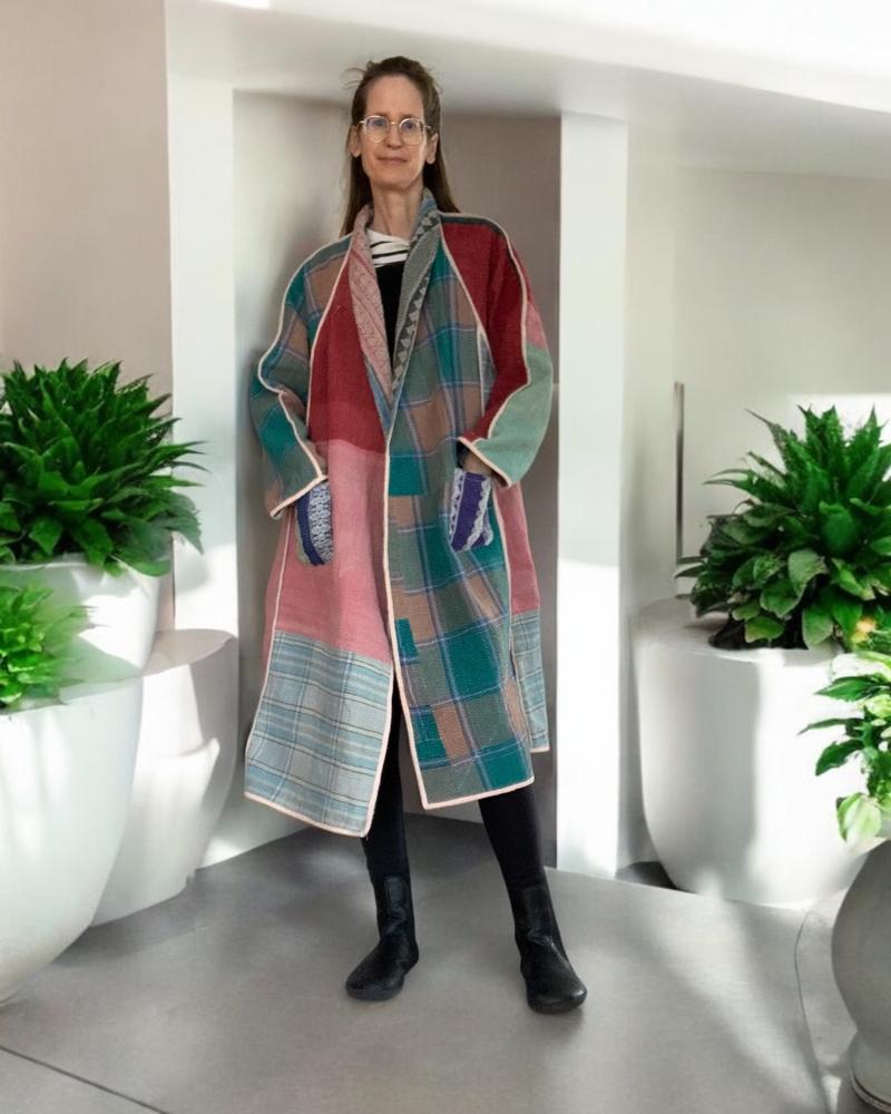 kantha vintage coat long sample - Customer Photo From Astrid Zahn