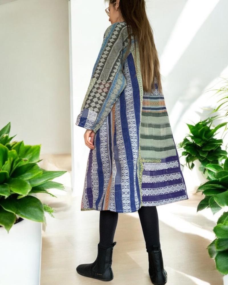 kantha vintage coat long sample - Customer Photo From Astrid Zahn
