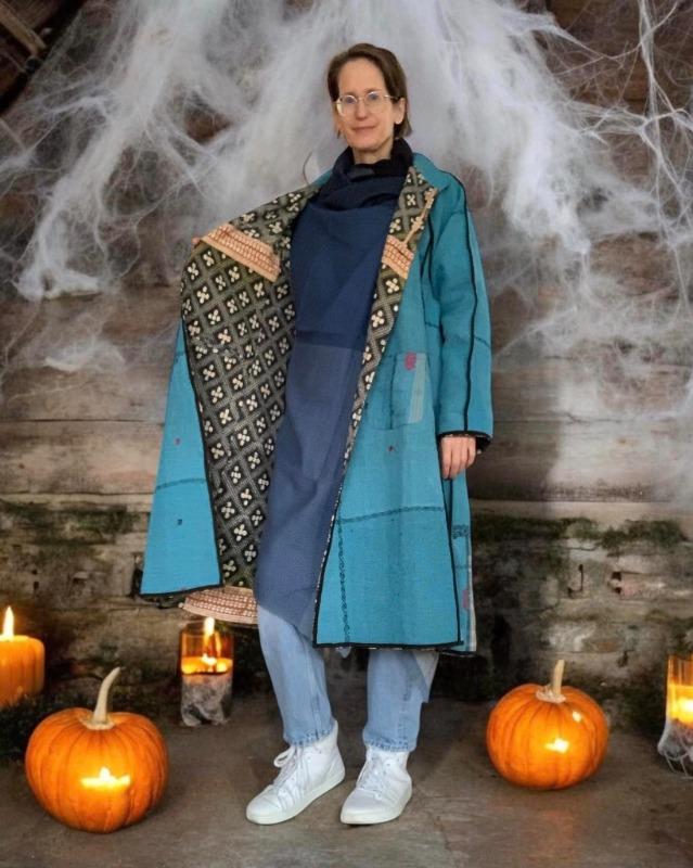 kantha vintage coat long sample - Customer Photo From Astrid zahn