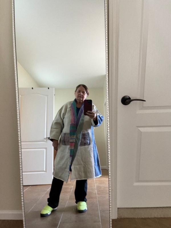 kantha vintage coat long navya - Customer Photo From Mildred K.