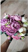Hansel & Gretel Purple Artificial Flowers Peony Bouquet Review