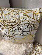 Hansel & Gretel Stylish White and Gold Decorative Pillow Case Review