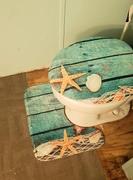Hansel & Gretel 3in1 Flannel Starfish Wood Style Anti-Slip Toilet Cover Set Review