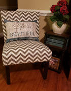 Hansel & Gretel White and Gray Chevron Modern Accent Chair Review