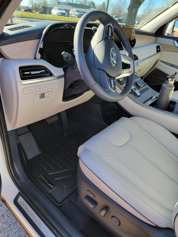 SMARTLINER Custom Fit for 2020-2022 Hyundai Palisade with 2nd Row Bucket Seat No Center Console with in between Coverage - Customer Photo From Clarence A.