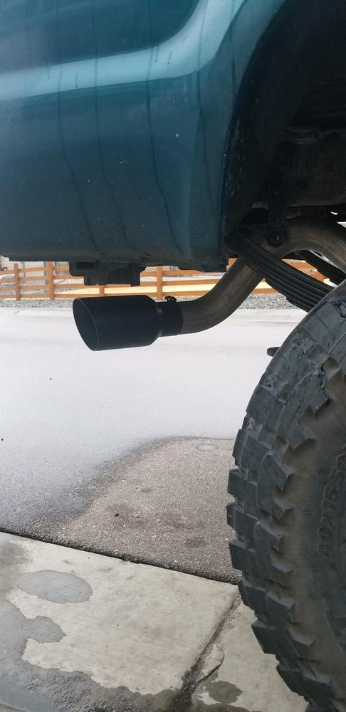 Tip, 6" O.D. Dual Wall Angled 4" inlet 12" length - Black Coated - Customer Photo From Bradley DePold