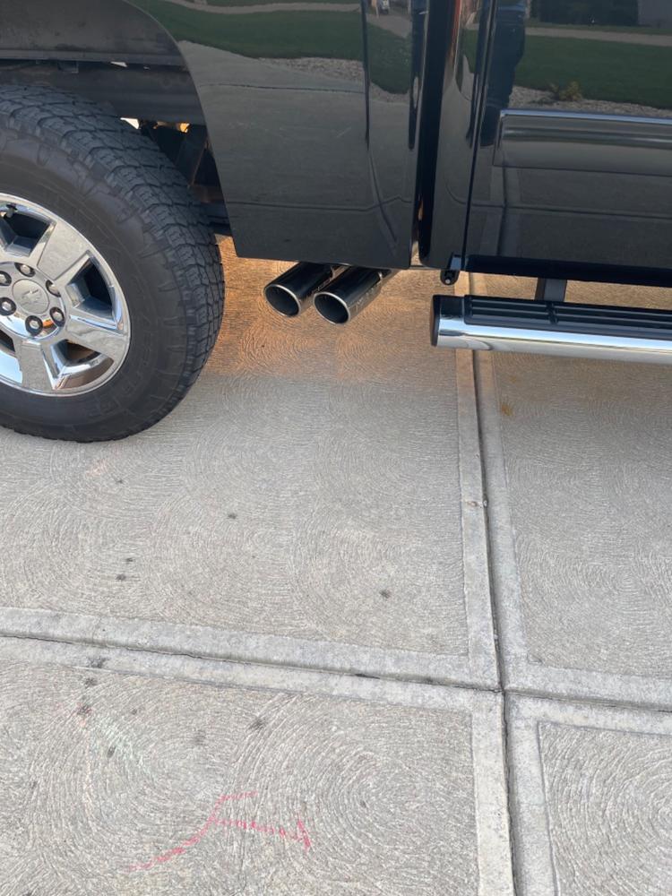3" Cat Back, Pre-Axle Dual Outlet, T409, Chevy/GMC 1500 Silverado/ Sierra 4.3L V6, 5.3L V8 with one-piece driveshaft 2009 - 2019 - Customer Photo From Carl McCollum 