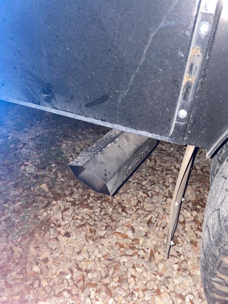 Tip, 5" Hex Tip 4" ID inlet 16" length, MBRP Logo, Black Coated - Customer Photo From Dustin S.