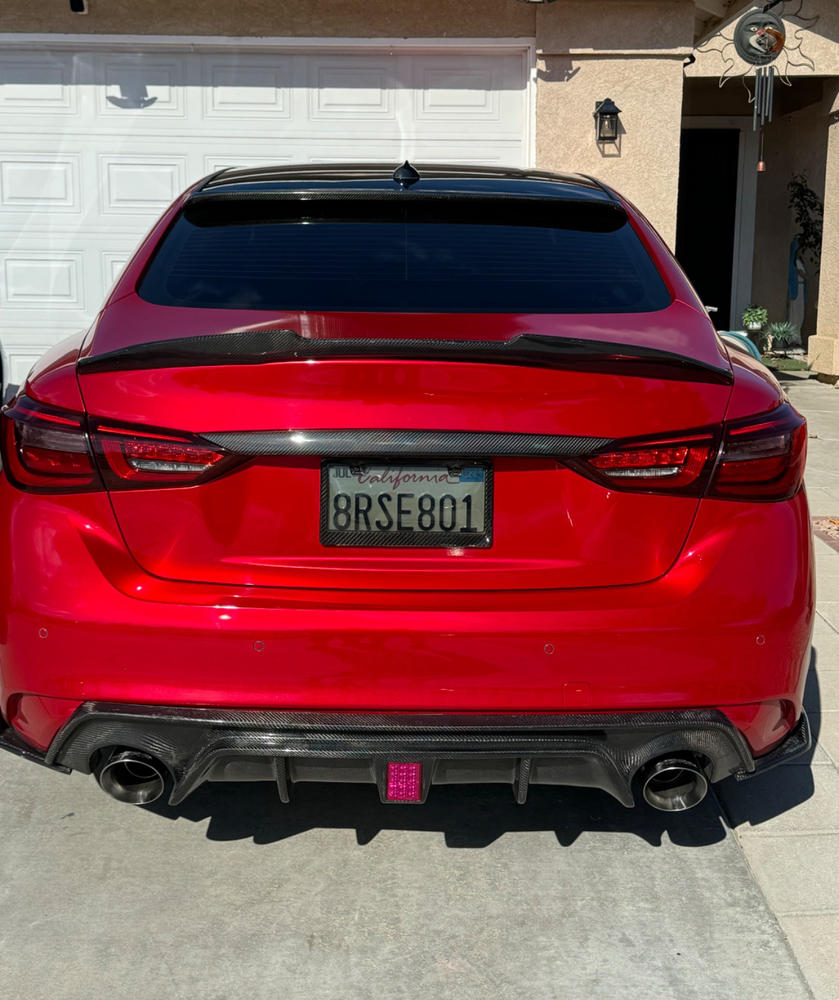 3" Cat Back, Dual Rear, T304, Infiniti Q50 3.0L RWD/AWD 2016 - 2023 - Customer Photo From Kandy Carrillo