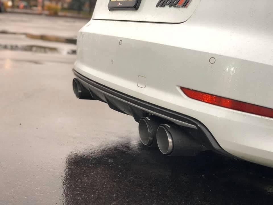 3" Cat Back, Quad Split Rear Exit, Valve Delete, T304 with Carbon Fiber Tips,  Audi S3 2015-2020 - Customer Photo From Xiao C.