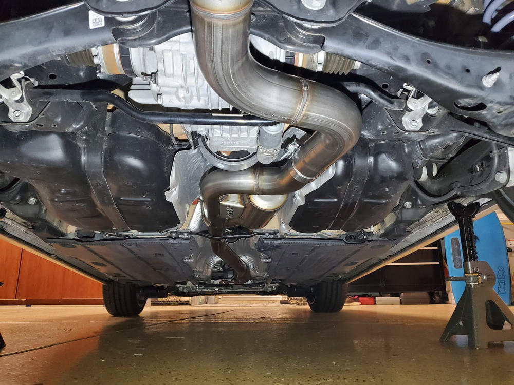 3" Cat Back, Quad Split Rear Exit, Valve Delete, T304 with Carbon Fiber Tips,  Audi S3 2015-2020 - Customer Photo From doug rosson