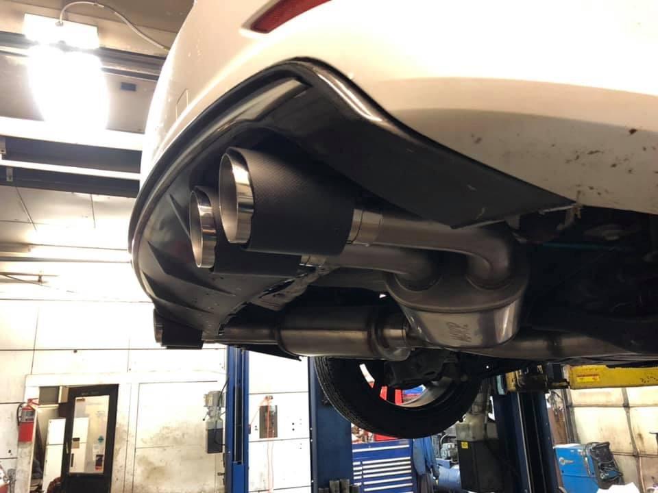 3" Cat Back, Quad Split Rear Exit, Valve Delete, T304 with Carbon Fiber Tips,  Audi S3 2015-2020 - Customer Photo From Xiao C.