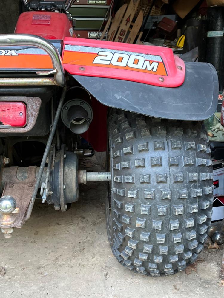 Direct Replacement Slip-on w/Utility Muffler Honda ATC 200E Big Red 1982-1983 & 200ES Big Red 1984 & 200M 1984-1985 & 200S 1984-1986 - Customer Photo From Michael S.