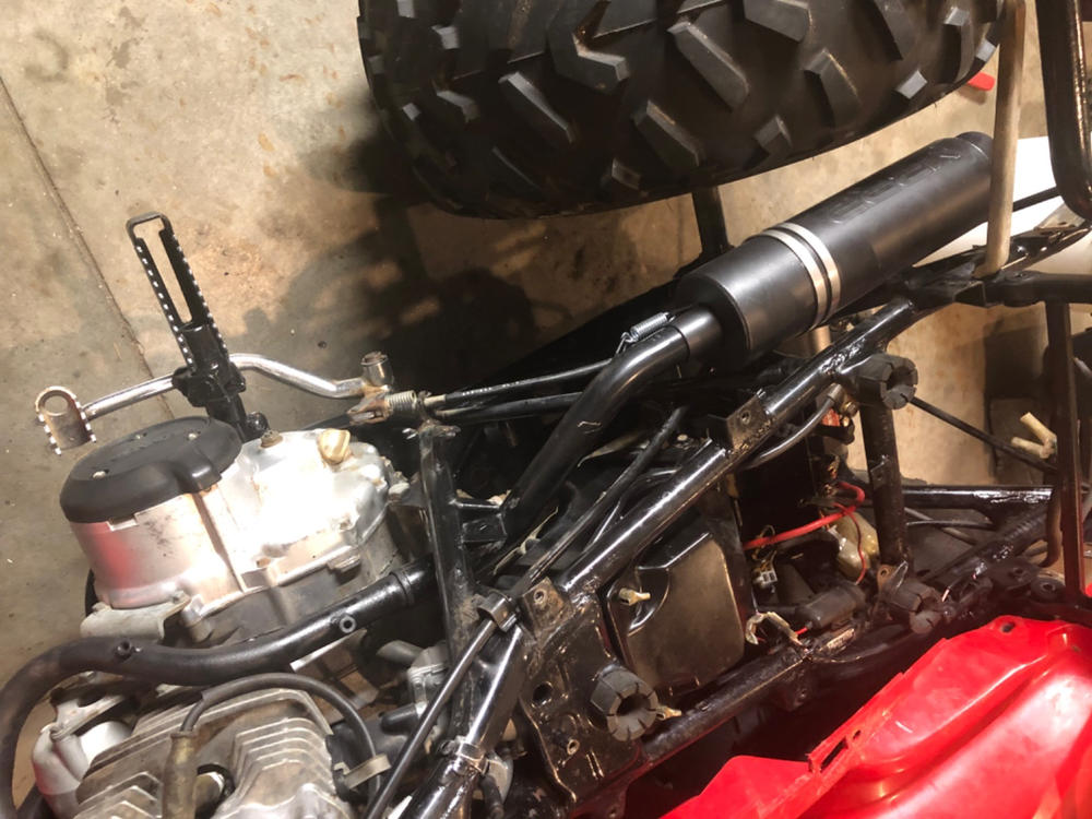 Direct Replacement Slip-on w/Utility Muffler Honda ATC 200E Big Red 1982-1983 & 200ES Big Red 1984 & 200M 1984-1985 & 200S 1984-1986 - Customer Photo From william walker