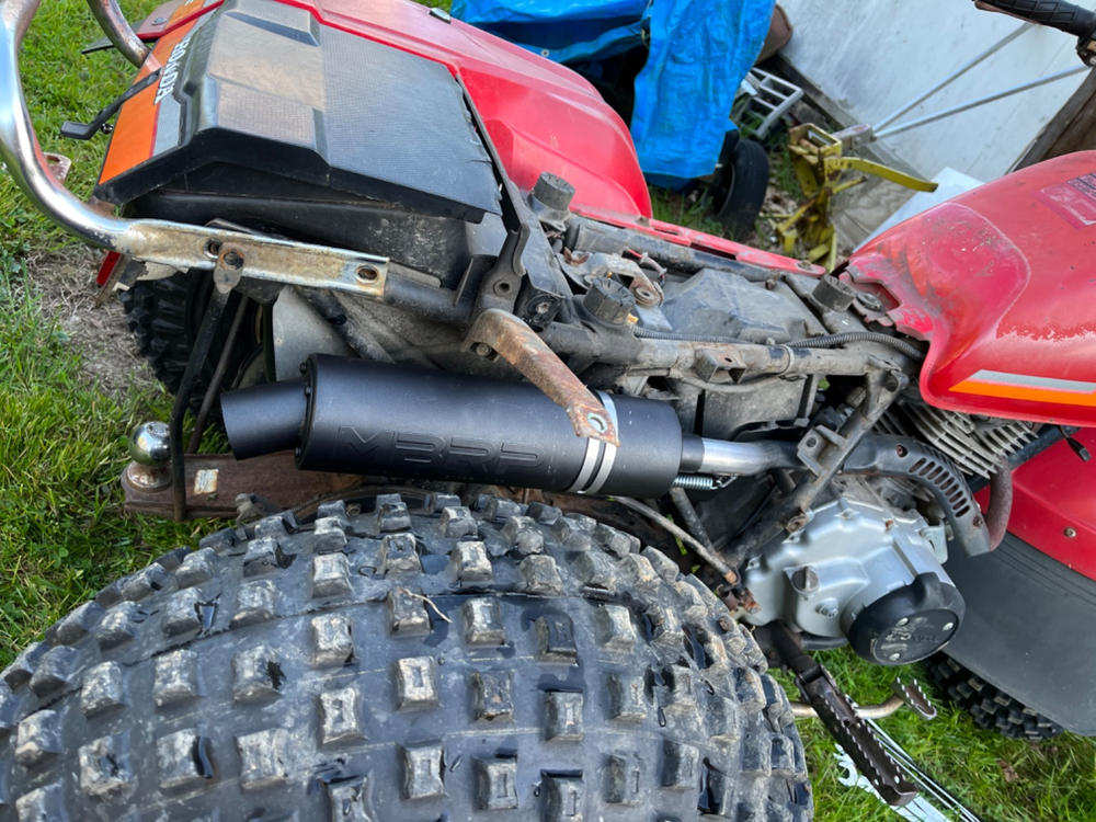 Direct Replacement Slip-on w/Utility Muffler Honda ATC 200E Big Red 1982-1983 & 200ES Big Red 1984 & 200M 1984-1985 & 200S 1984-1986 - Customer Photo From Michael S.