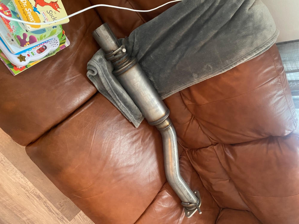 3" Single in/out Muffler Replacement, High Flow, T409, RAM 1500, 5.7L Hemi 2019- 2021 - Customer Photo From tevin b.