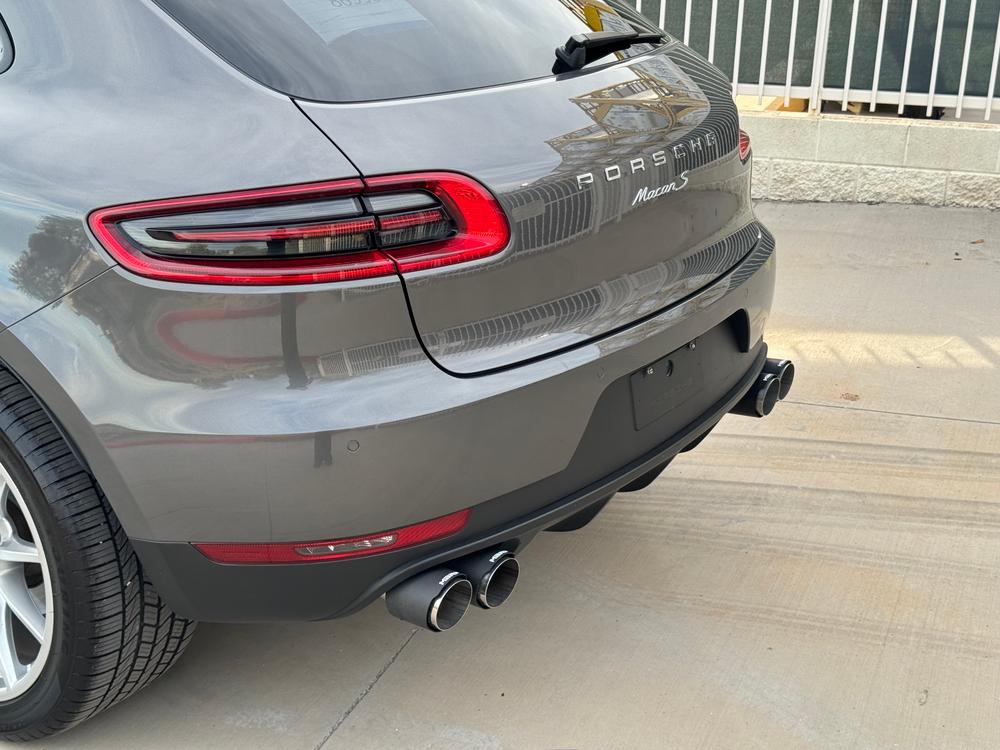 2.5" Axle Back Dual Split Rear, Porsche Macan, Turbo/S/GTS 2014-2024, Muffler Bypass, T304, with Carbon Fiber Tips - Customer Photo From Jay