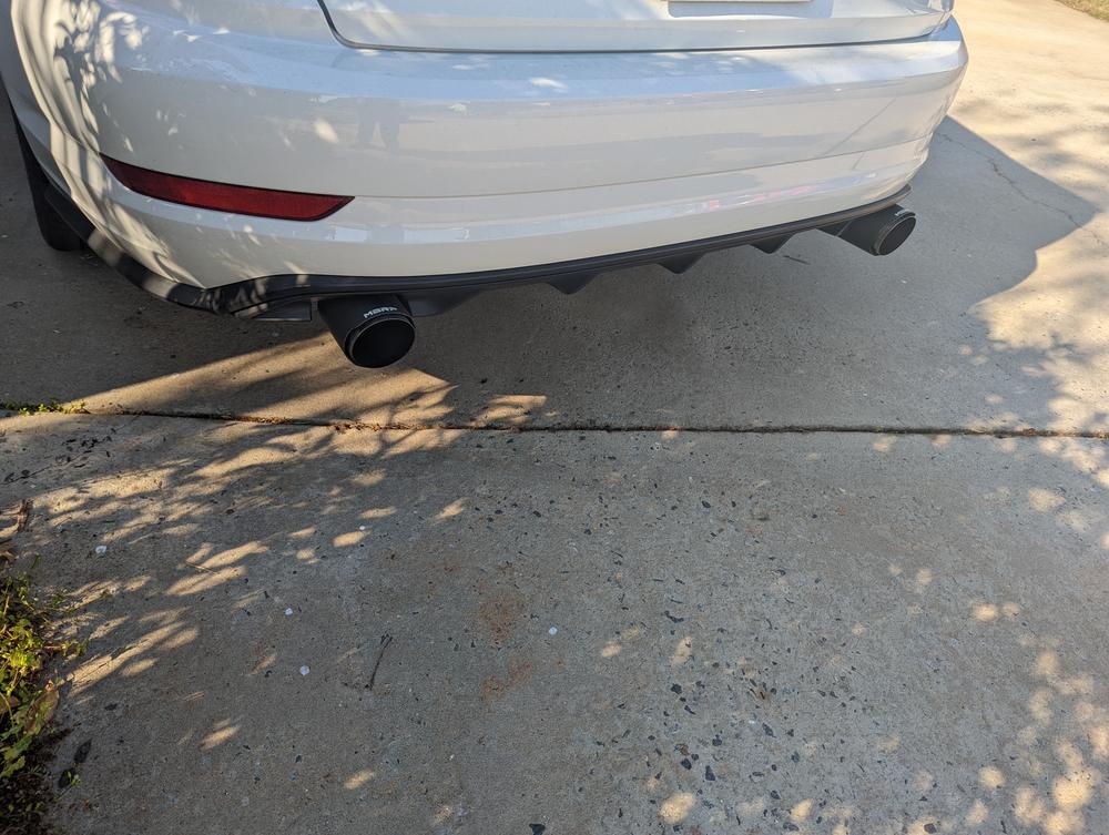 3" Cat Back, Dual Split Rear Exit, with Carbon Fiber Tips  VW Jetta GLI 2019-2021 - Customer Photo From Joshua Lee