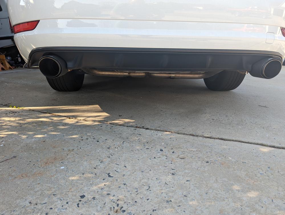 3" Cat Back, Dual Split Rear Exit, with Carbon Fiber Tips  VW Jetta GLI 2019-2021 - Customer Photo From Joshua Lee