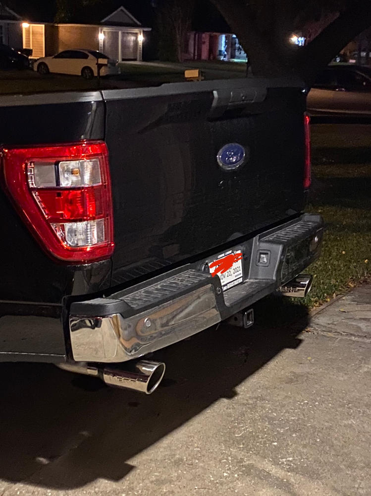 3" Cat-Back 2.5 Inch Dual Split Rear Exhaust System, 2021 Ford F-150 T409 Stainless Steel - Customer Photo From Oscar Garcia