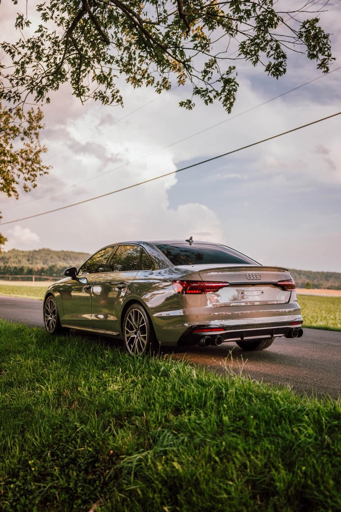 2.5" Resonator Back, 2018-2023 Audi - S5 Coupe/ S4 Sedan, 3.0, Dual Rear, T304 Stainless Steel, Quad Carbon Fiber Tips - Customer Photo From Matthew Upp